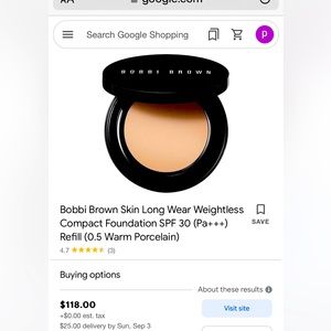 SPF. 50!! Bobbi Brown   Weighless foundation, long wear